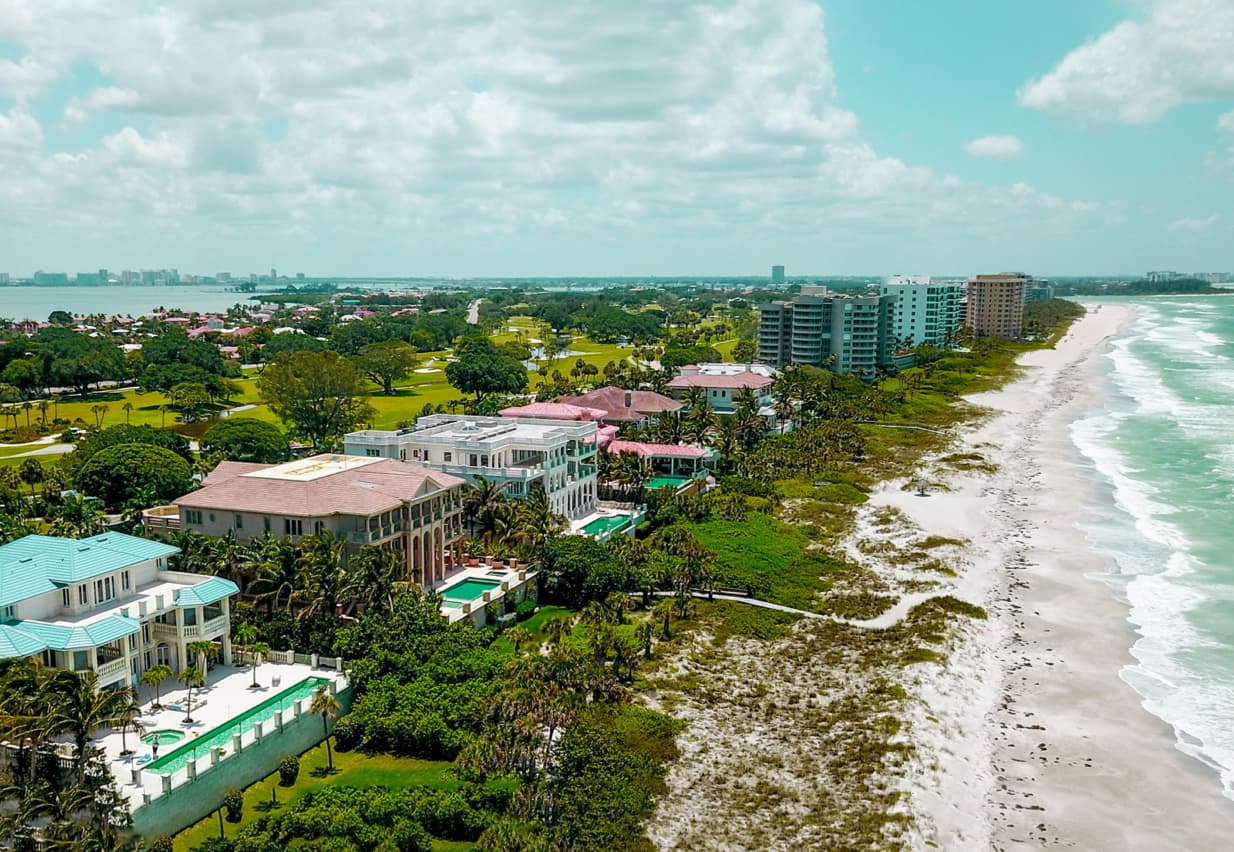 Luxury homes by the ocean. 