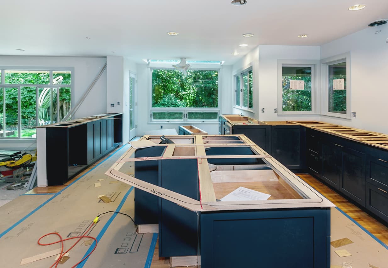 Kitchen under renovation.