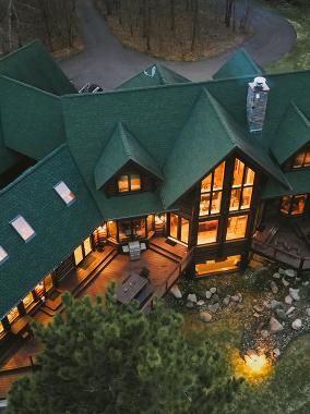 Luxury Adirondack style home.