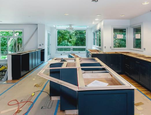 Kitchen under renovation.
