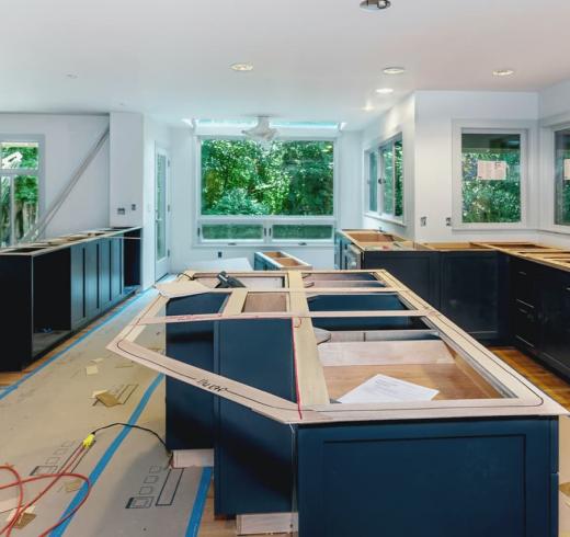 Kitchen under renovation.