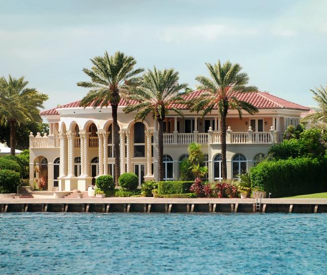 Luxury home on the water.